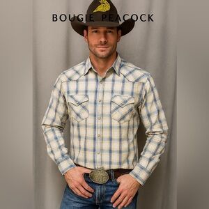 Men's Plaid Button-Up Shirt